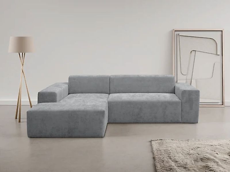 WERK2 Ecksofa »Zeus-L modern & zeitlos, Breite 253 cm, bequemes Sofa« Curvy günstig online kaufen