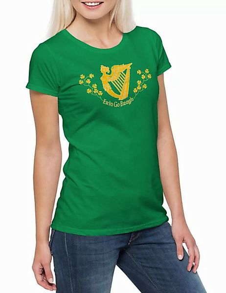 Urban Backwoods Print-Shirt Erin Go Bragh Damen T-Shirt Irland Banner Flagg günstig online kaufen