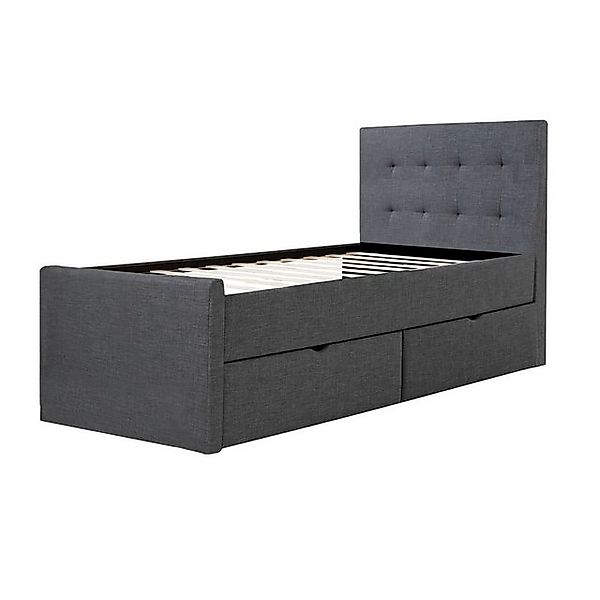 Homestyle4u Doppelbett 90x200 Polsterbett in Grau 1980 günstig online kaufen