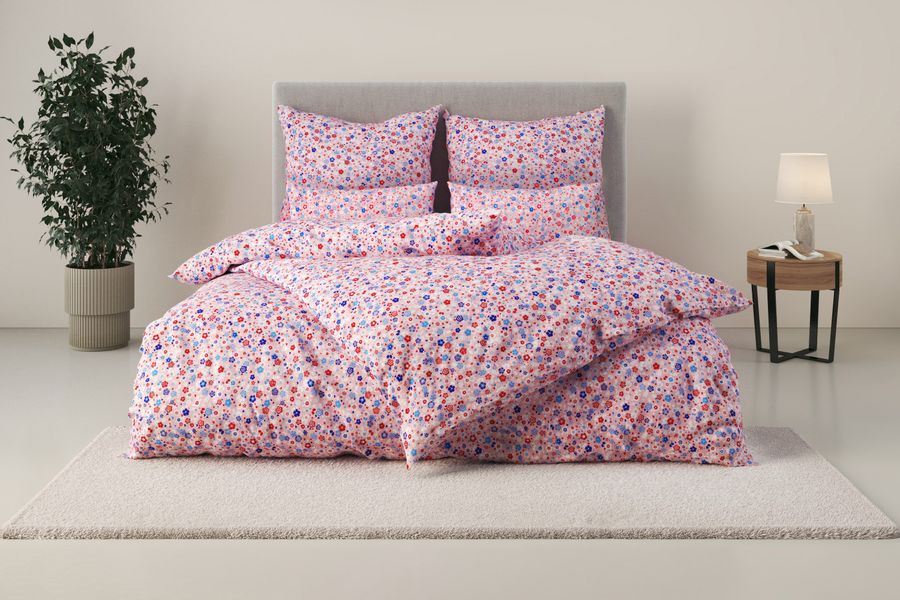 my home Bettwäsche "Mariby" 2 tlg. mit feinem Blümchen Design, skandinavisc günstig online kaufen