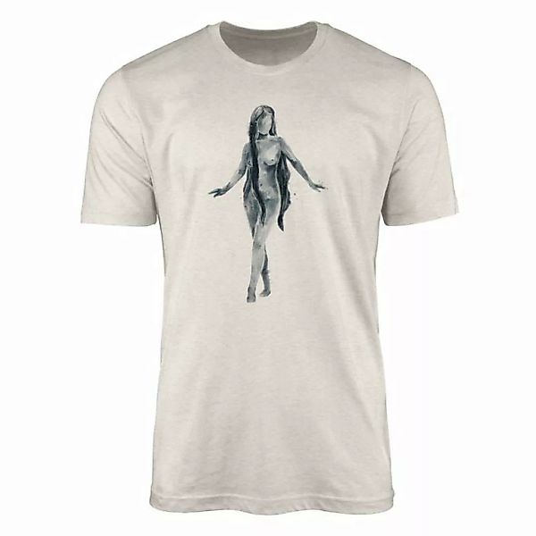 Sinus Art T-Shirt Herren Shirt 100% gekämmte Bio-Baumwolle T-Shirt Wasserfa günstig online kaufen