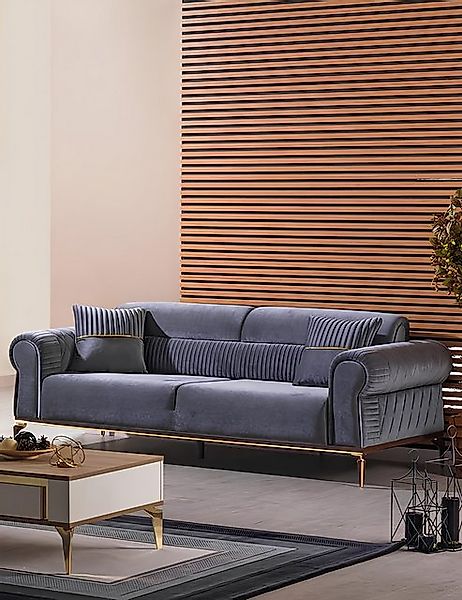 JVmoebel 3-Sitzer Grau Sofa Polstercouch Dreisitzer Couch Sitzmöbel, 1 Teil günstig online kaufen