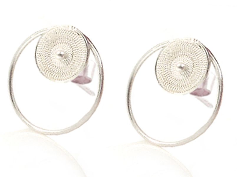 Ohrstecker Ring Und Spirale Silber günstig online kaufen