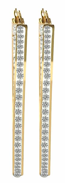 Adelia´s Paar Creolen "Damen Ohrringe – Creole aus Edelstahl mit Strass Ste günstig online kaufen