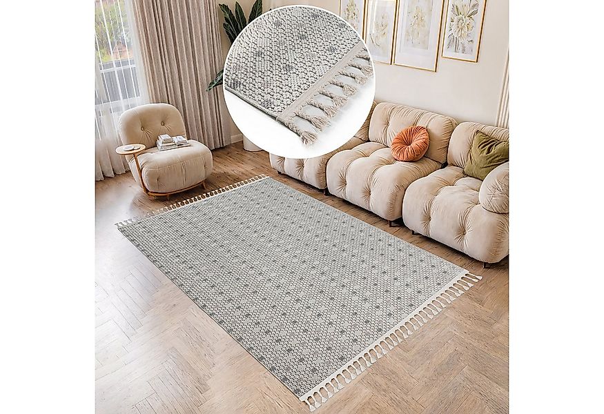 Bruno Banani Teppich Dotty, In- und Outdoor geeignet, rechteckig, Höhe: 6 m günstig online kaufen