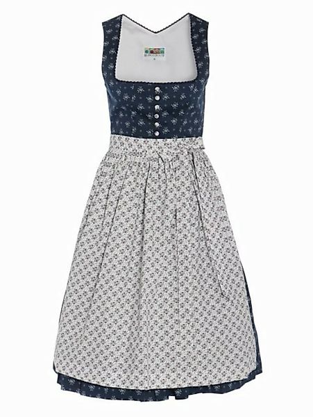 Berwin Dirndl Dirndl mit Allover Blumendruck und Rosendruck-Schürze (Einzel günstig online kaufen