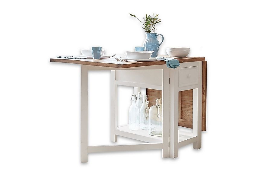 Mirabeau Esstisch Tisch Dale antikweiß/braun günstig online kaufen