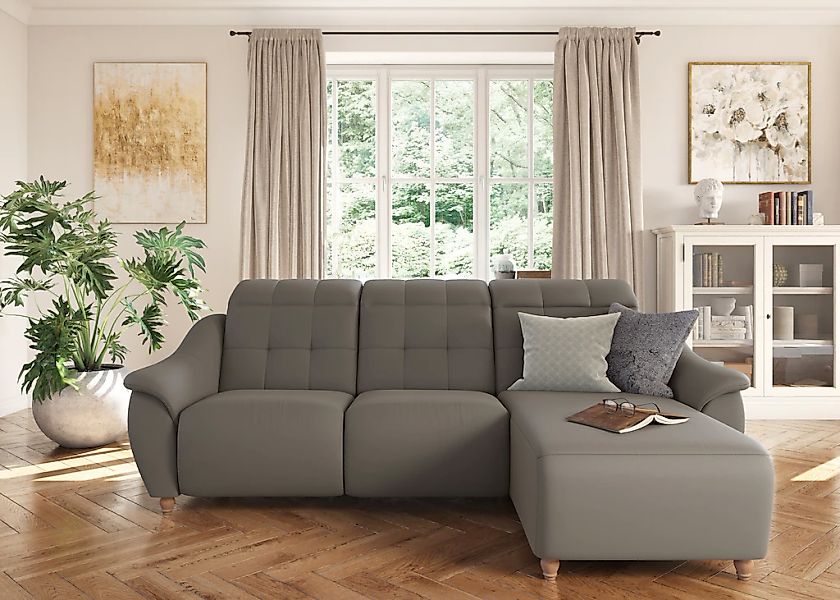 Home affaire Ecksofa "Boston L-Form" Kopfteilverstellung an jeder Sitzfläch günstig online kaufen