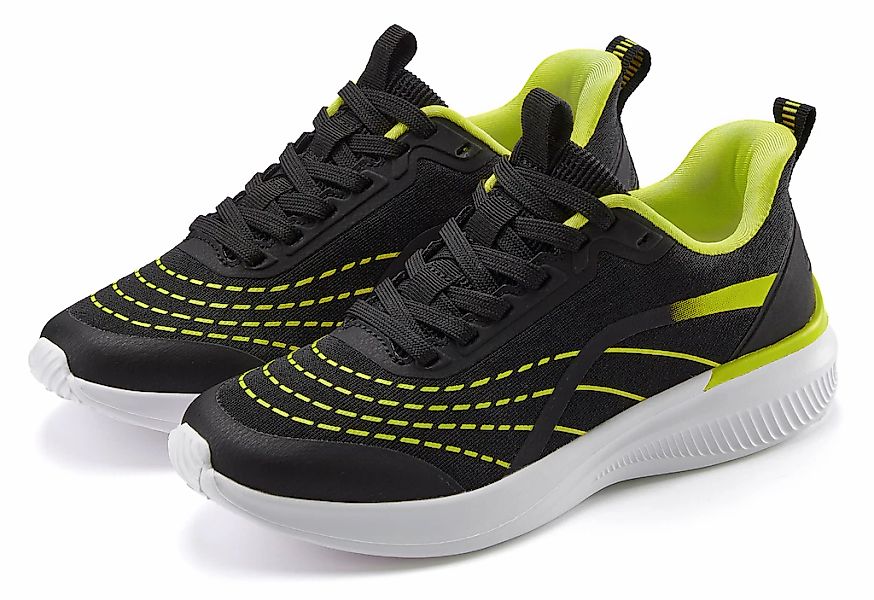 LASCANA Sneaker "Halbschuh, Schnürschuh, Freizeitschuh", aus Textil mit Far günstig online kaufen