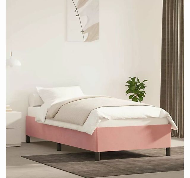 furnicato Bett Bettgestell Rosa 90x200 cm Samt günstig online kaufen