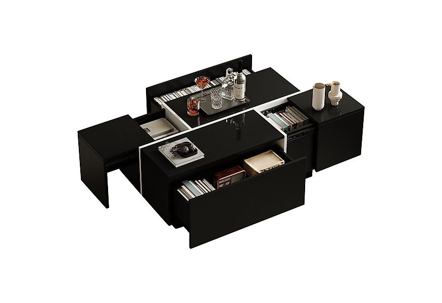 OKWISH Couchtisch Sofatisch in Patchwork-Farben (Satztisch, Wohnzimmertisch günstig online kaufen