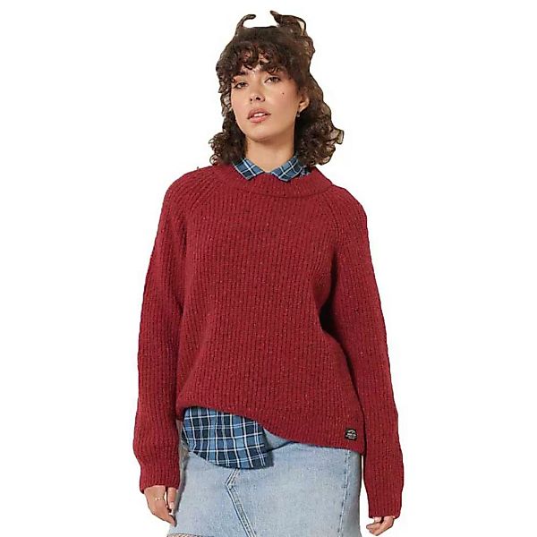 Superdry Freya Tweed Crew Pullover M Vermont Red Tweed günstig online kaufen