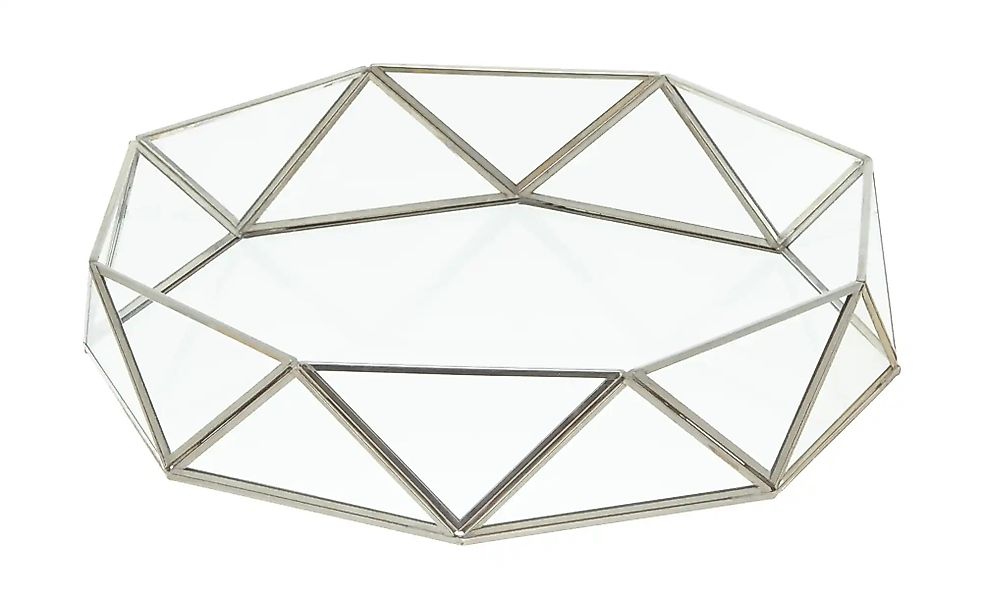 HOME STORY Glastablett   ¦ transparent/klar ¦ Glas,Metall ¦ Maße (cm): H: 7 günstig online kaufen