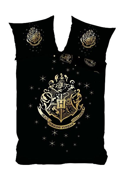 JACK Bettwäsche 135x200cm Hogwarts Harry Potter Draco Wappen Schwarz Grün, günstig online kaufen