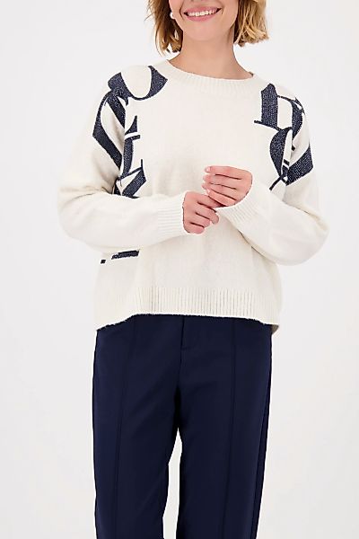 Monari Strickpullover "Pullover Buchstaben", Regular fit mit Rundhalsaussch günstig online kaufen