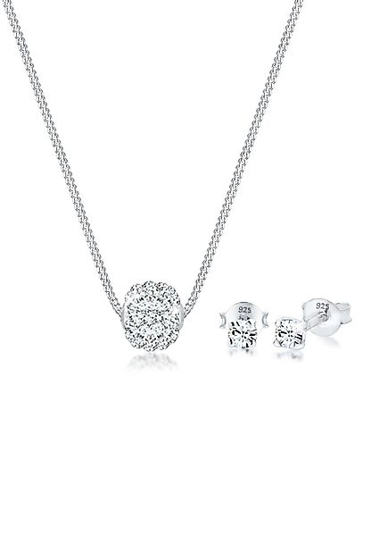 Elli Schmuckset Glas Kristalle Weiß 925 günstig online kaufen