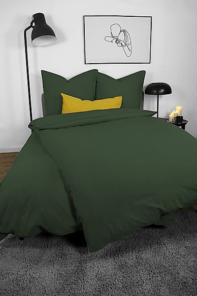 jilda-tex Bettwäsche Lissabon, Renforcé (Bio-Baumwolle), 2 teilig, unifarbe günstig online kaufen
