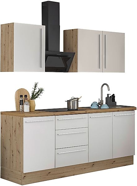 KOCHSTATION Küchenzeile Florida, Breite 210 cm, günstig online kaufen