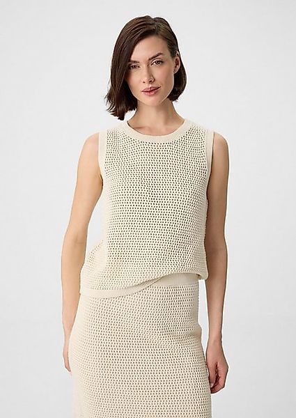 comma casual identity Pullunder Weiches Top aus Ajour-Strick günstig online kaufen
