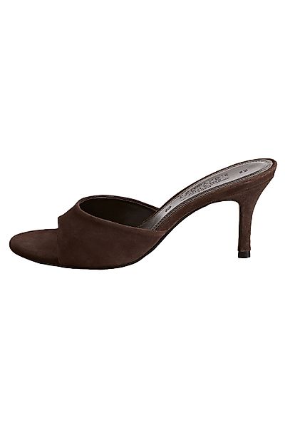 Next Zehenfreie Signature Pantoletten, Veloursleder Pantolette günstig online kaufen