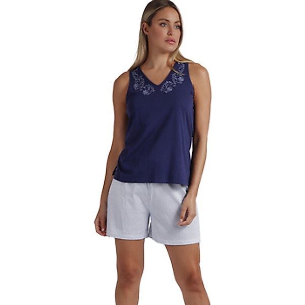 Admas  Pyjamas/ Nachthemden Pyjama Shorts Tank Top Blue And Bleu Mod günstig online kaufen