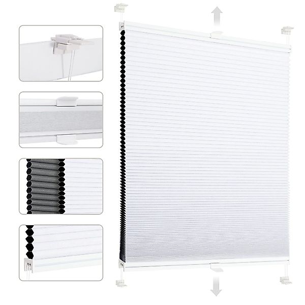 Sekey Wabenplissee Plissee ohne Bohren Verdunkelung Rollo 100% verdunkelnd günstig online kaufen