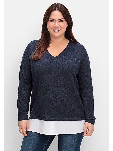 Sheego Strickpullover Große Größen im Lagenlook, günstig online kaufen