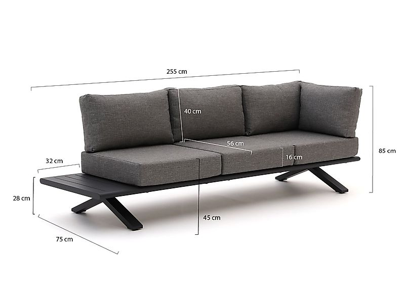 Bellagio La Tomba Gartensofa 3-Sitzer 255 cm inkl. Eckelement günstig online kaufen