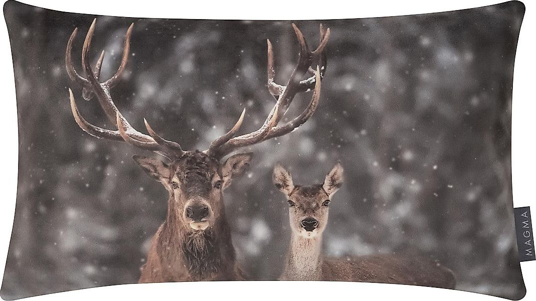 Magma Heimtex Kissenhülle Hirsch ca. 30x50cm Digitaldruck Couple Rückseite günstig online kaufen
