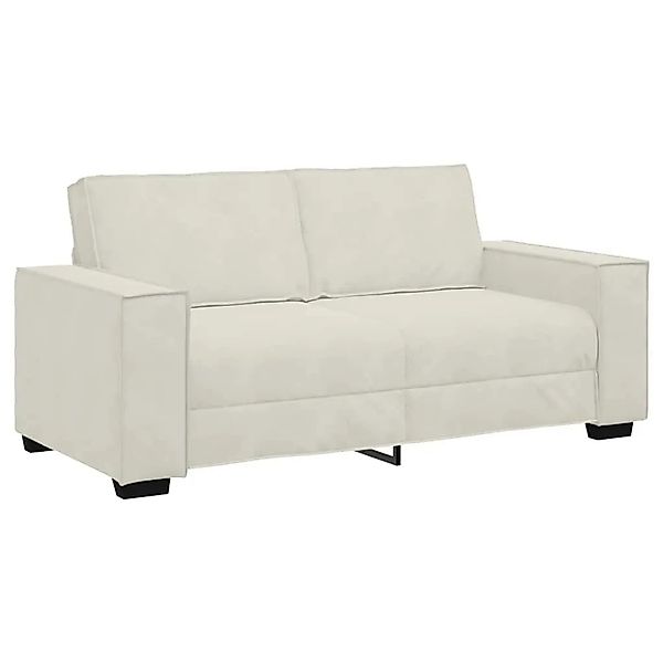 vidaXL 2-Sitzer-Sofa Creme 140 cm Samt 4105028 günstig online kaufen