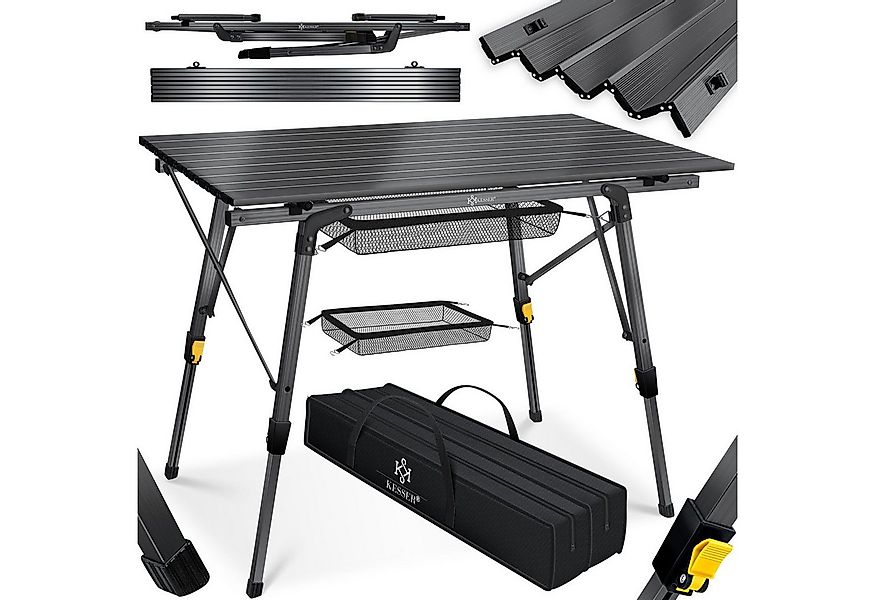 KESSER Campingtisch, Klapptisch faltbar & höhenverstellbar mit aufrollbarer günstig online kaufen