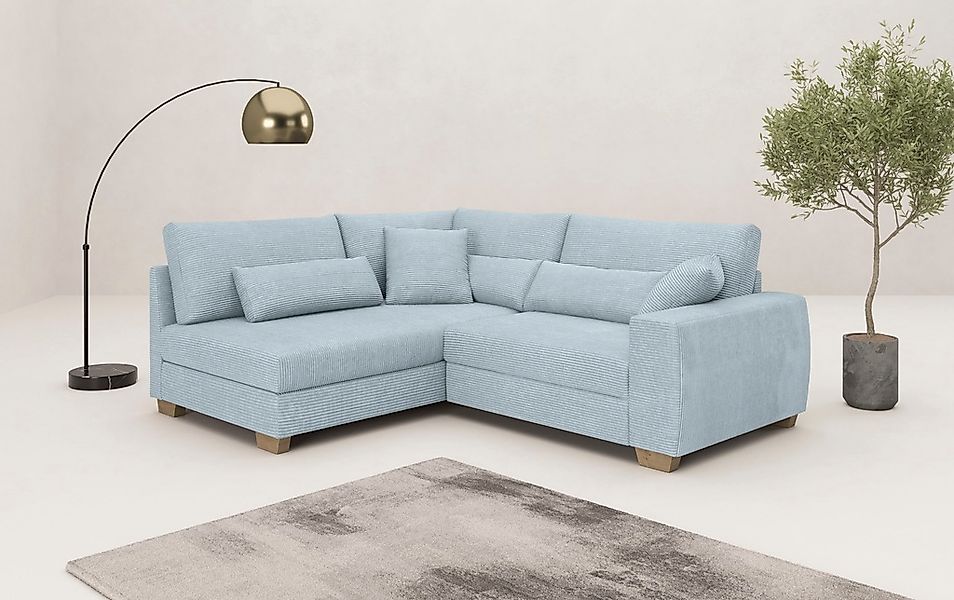 Mr. Couch Ecksofa "Helena L-Form", Mit Federkern, wahlweise mit Bettfunktio günstig online kaufen