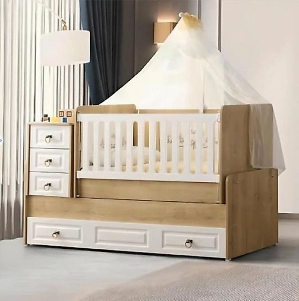 JVmoebel Kinderbett Stilvoll Kinderbett von Helles Holz Luxuriös Bettrahmen günstig online kaufen