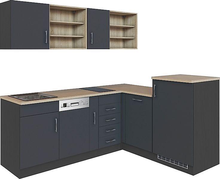 KOCHSTATION Küche "KS-Mali" Stellbreite 210/170 cm, mit E-Geräten günstig online kaufen