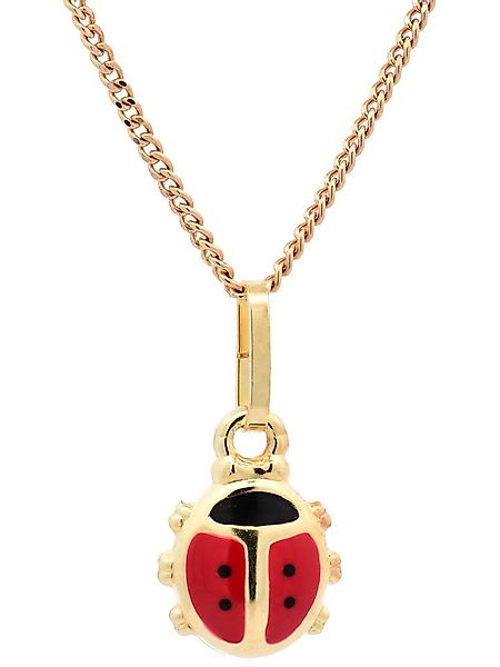 HOPLO Kettenanhänger Gold Anhänger Marienkäfer mit Goldkette massiv 333-8 K günstig online kaufen