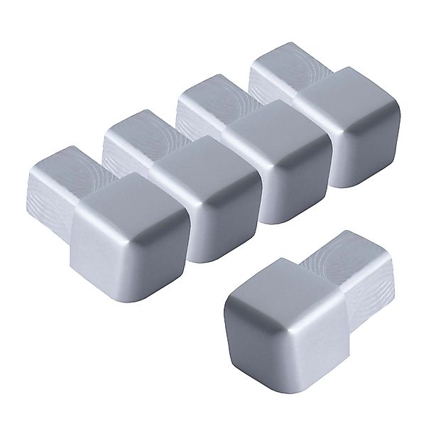 Dalsys Endstück Quadratprofil 5x 10mm Alu Eloxiert Silber Matt günstig online kaufen
