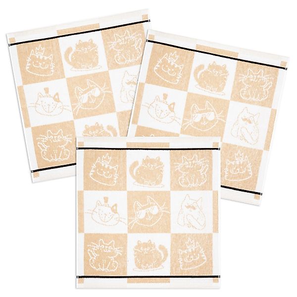 Kracht Geschirrtuch Cool Cat, (Set, 3-tlg., 3-teilig), 3er Pack Frottee Küc günstig online kaufen
