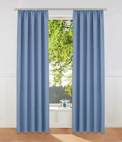 my home Vorhang "Parry" Kräuselband 2 Stk. tlg. 2-er Set, blickdicht, monoc günstig online kaufen