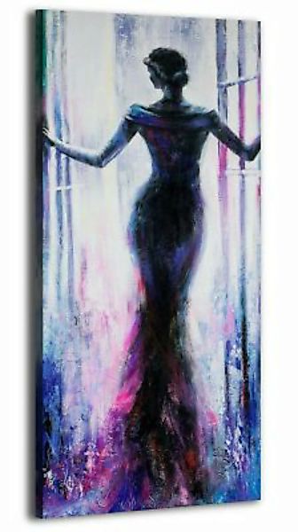 YS-Art™ "Gemälde Acryl ""Mondlicht"" handgemalt auf Leinwand 115x50 cm" lil günstig online kaufen