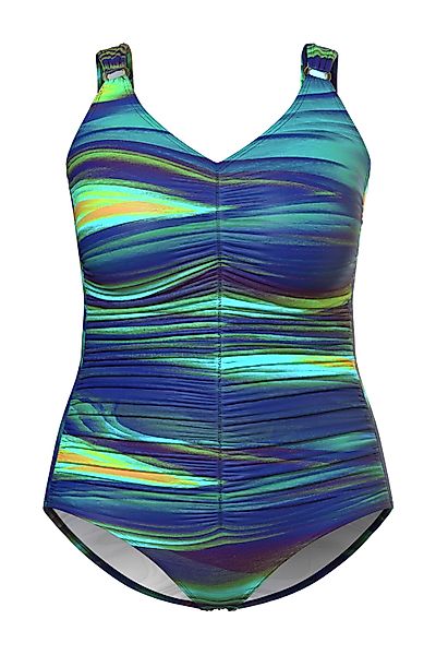 Ulla Popken Badeanzug Badeanzug Raffung Softcups günstig online kaufen