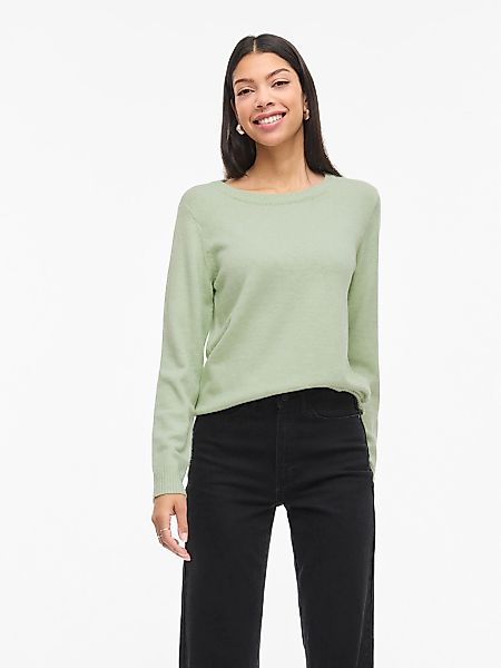 Vila Rundhalspullover "VIRIL O-NECK L/S KNIT TOP - NOOS" Viskosemischung, r günstig online kaufen