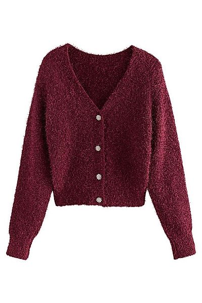 Next V-Ausschnitt-Pullover Funkelnde Wende-Strickjacke mit V-Ausschnitt (1- günstig online kaufen