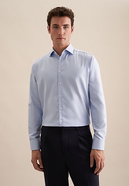 seidensticker Businesshemd "Regular", Regular Langarm Kentkragen Pepita günstig online kaufen