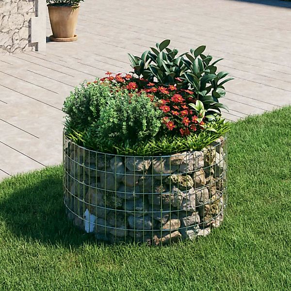 Vidaxl Gabionen-hochbeet Rund Verzinkter Stahl Ø100x50 Cm günstig online kaufen