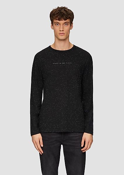 s.Oliver Langarmshirt Meliertes Longsleeve aus Jersey günstig online kaufen