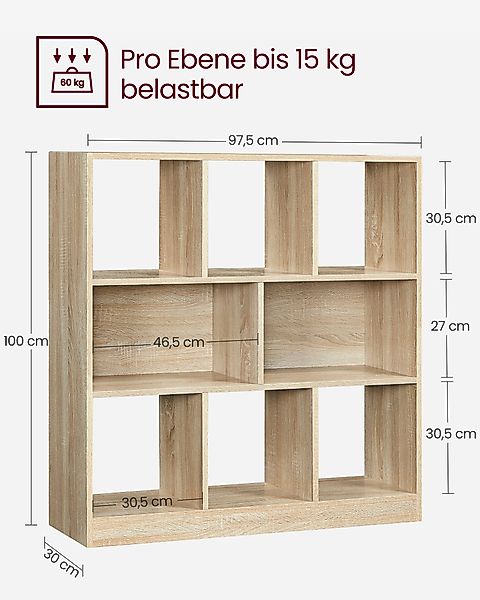 VASAGLE Bücherregal, Regal, Würfelregal, Standregal, 8 günstig online kaufen