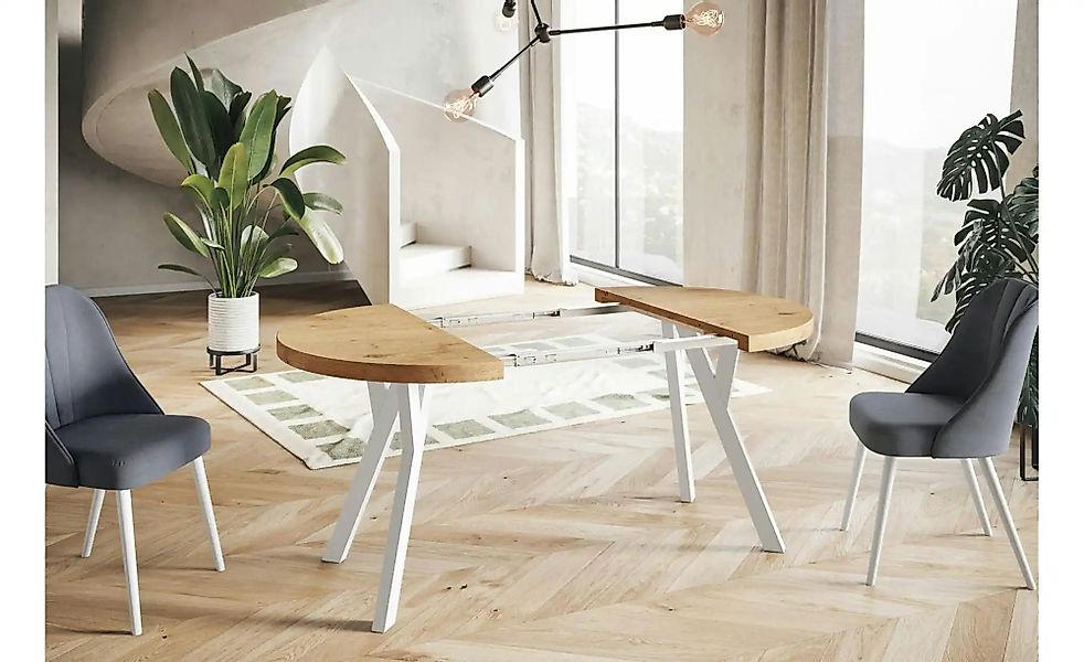 Esstisch ausziehbar Ove ¦ braun ¦ Maße (cm): B: 90 H: 77  Ø: 90 Tische > Es günstig online kaufen