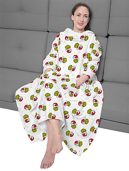 Wohndecke The Grinch TV Decke mit Ärmeln und Taschen Kuscheldecke 130 x 170 günstig online kaufen