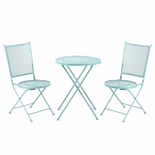 Outsunny Garten Sitzgruppe für 2 Personen Bistro-Set Garnitur 1 Tisch+2 fal günstig online kaufen