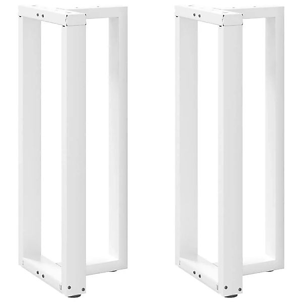 vidaXL Bartischbeine T-Form 2 Stk Weiß 40x35x100-101 cm Stahl 4013085 günstig online kaufen